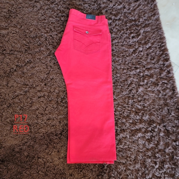 JINZU JEANS W42 L32 Red Zipper Fly - Picture 3 of 9
